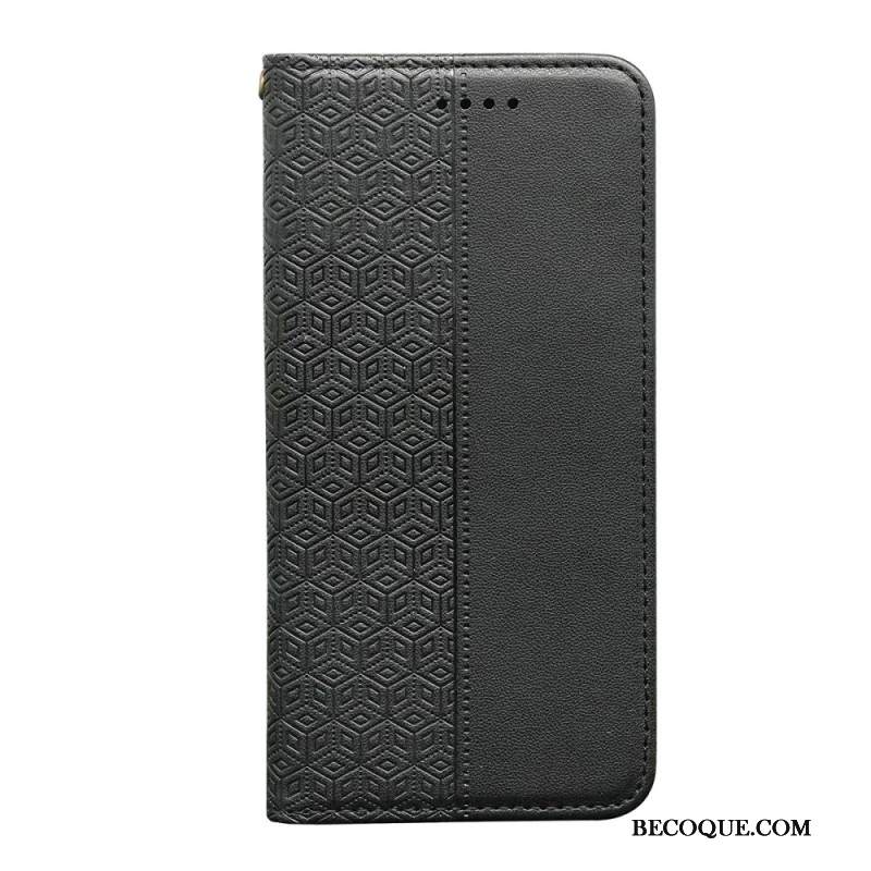 Nahkakotelo Xiaomi Redmi Note 14s Ruutukuvio Ja Hihna Suojakuori