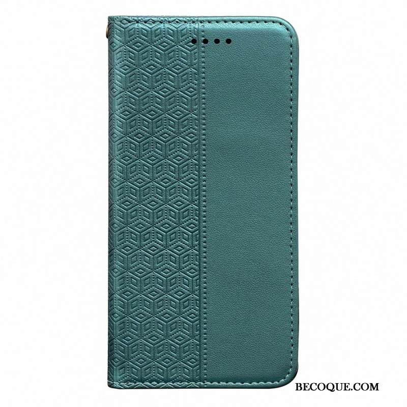 Nahkakotelo Xiaomi Redmi Note 14s Ruutukuvio Ja Hihna Suojakuori