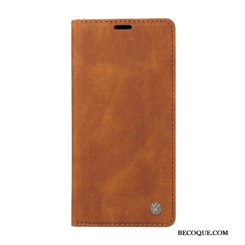 Nahkakotelo Xiaomi Redmi Note 15 5g Puhelinkuoret Yikatu Mokkanahkakuvio