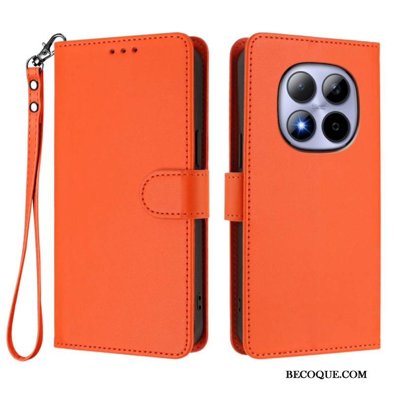 Nahkakotelo Xiaomi Redmi Note 15 Pro 5g Klassinen Hihnalla