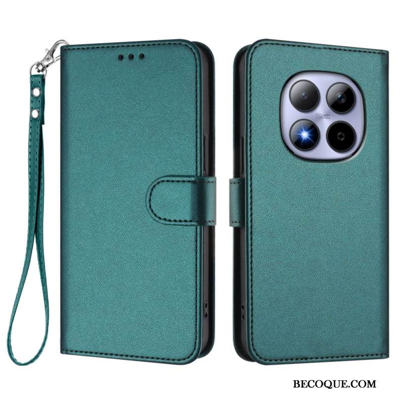 Nahkakotelo Xiaomi Redmi Note 15 Pro 5g Klassinen Hihnalla