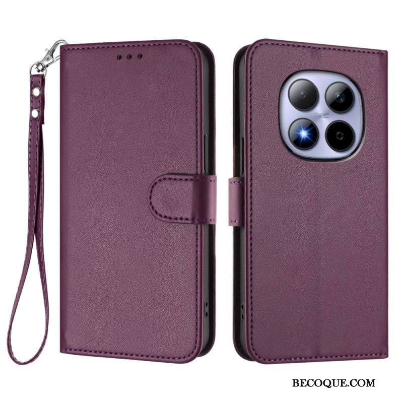 Nahkakotelo Xiaomi Redmi Note 15 Pro 5g Klassinen Hihnalla