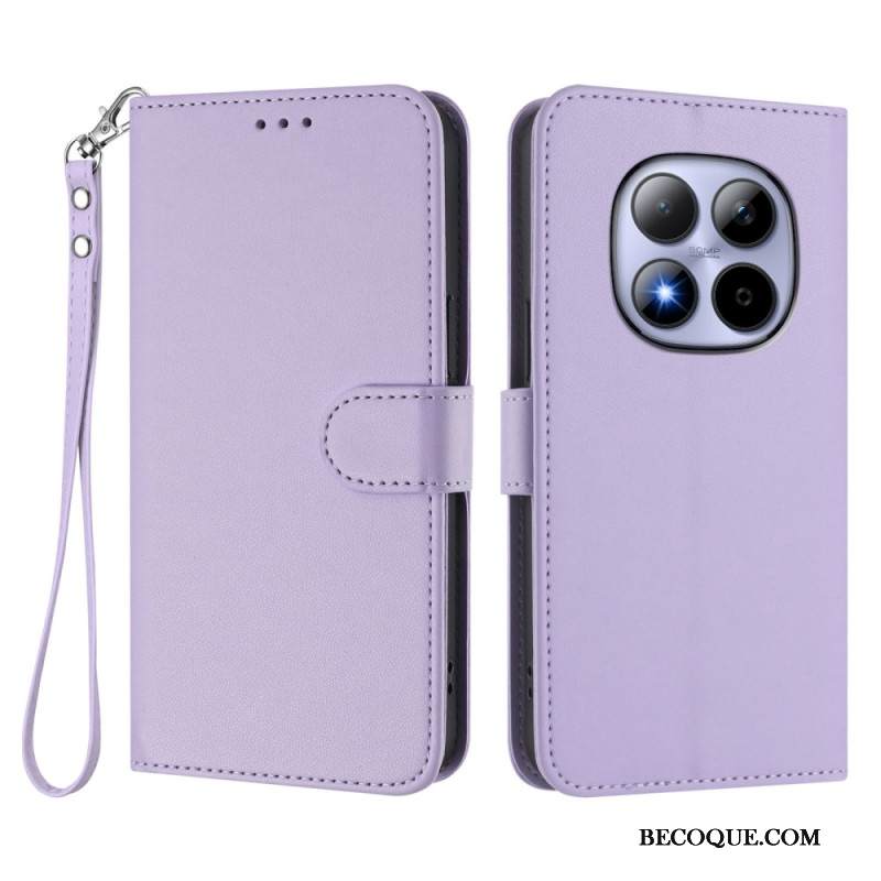 Nahkakotelo Xiaomi Redmi Note 15 Pro 5g Klassinen Hihnalla