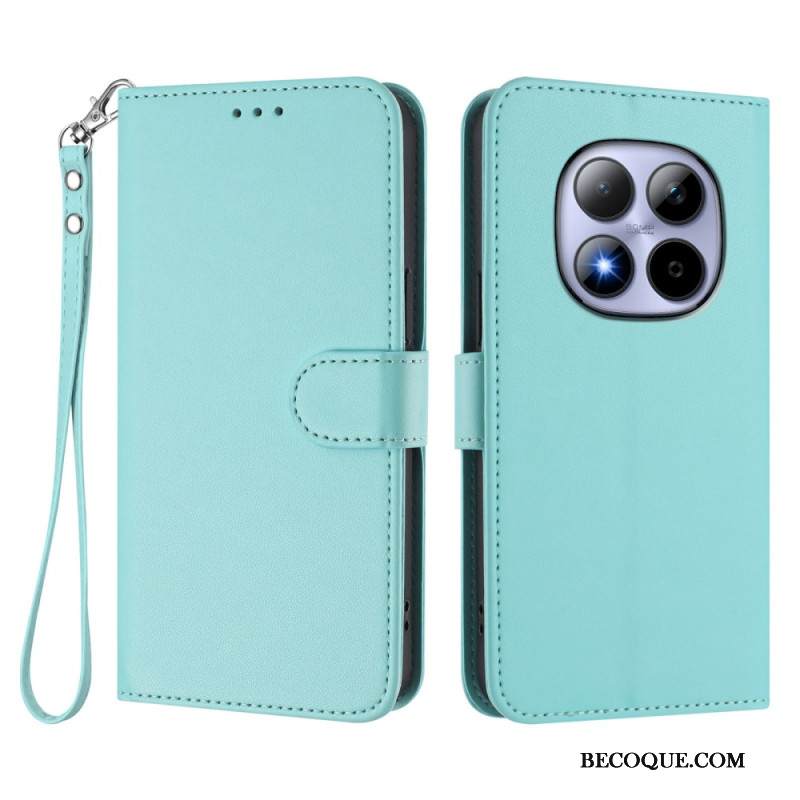 Nahkakotelo Xiaomi Redmi Note 15 Pro 5g Klassinen Hihnalla