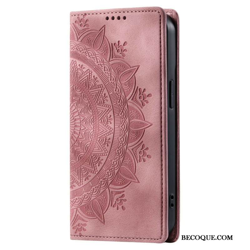 Nahkakotelo Xiaomi Redmi Note 15 Pro 5g Mandala-mokkanahkaefekti