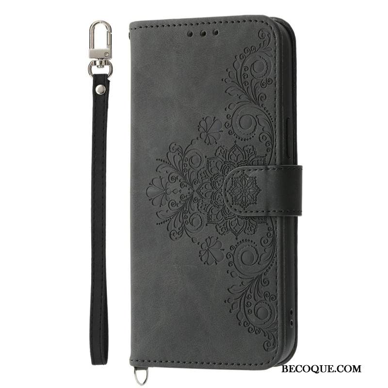 Nahkakotelo Xiaomi Redmi Note 15 Pro 5g Mandala-mokkanahkaefekti Olkahihnalla