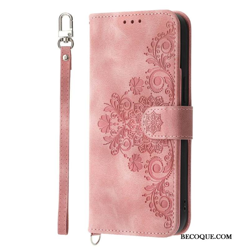 Nahkakotelo Xiaomi Redmi Note 15 Pro 5g Mandala-mokkanahkaefekti Olkahihnalla