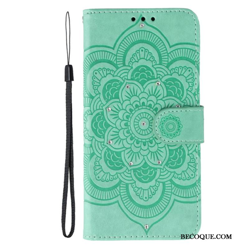 Nahkakotelo Xiaomi Redmi Note 15 Pro Plus 5g Mandala- Ja Strassikuvio