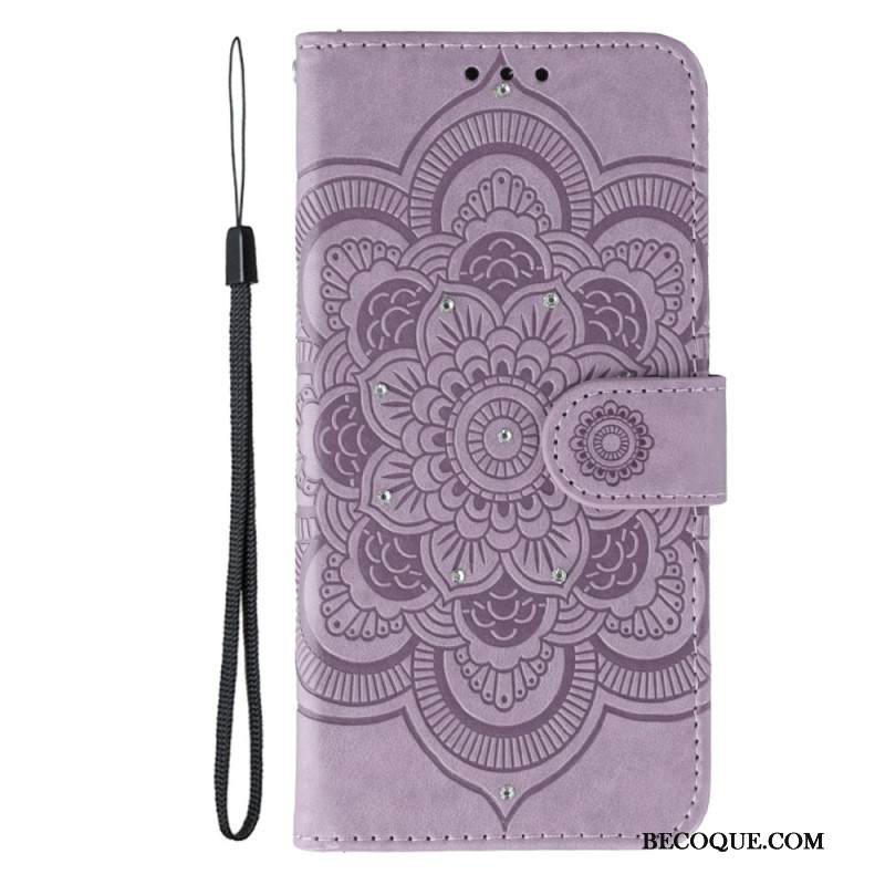 Nahkakotelo Xiaomi Redmi Note 15 Pro Plus 5g Mandala- Ja Strassikuvio