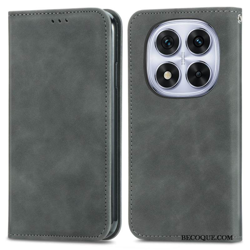 Nahkakotelo Xiaomi Redmi Note 15 Pro Plus 5g Mokkanahkaefekti Suojakuori