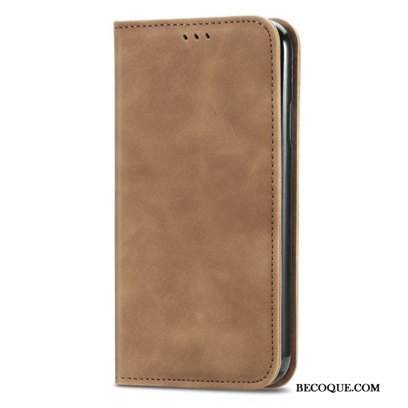 Nahkakotelo Xiaomi Redmi Note 15 Pro Plus 5g Mokkanahkaefekti Suojakuori