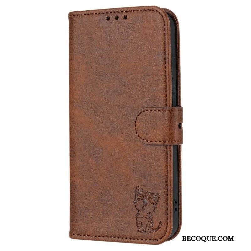 Nahkakotelo iPhone 14 Kissanpentu