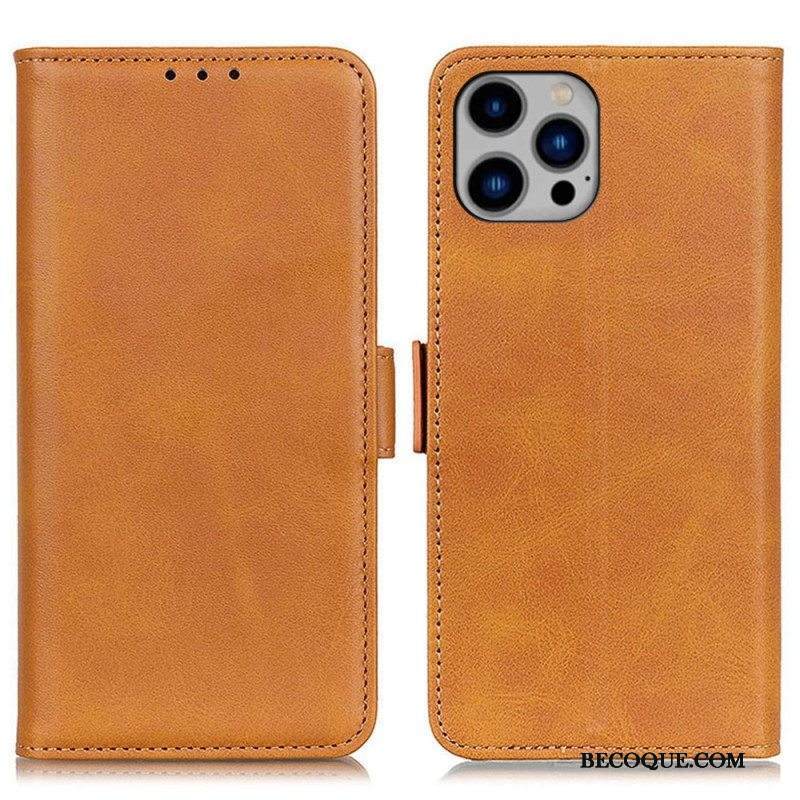 Nahkakotelo iPhone 14 Plus Kaksoislukko