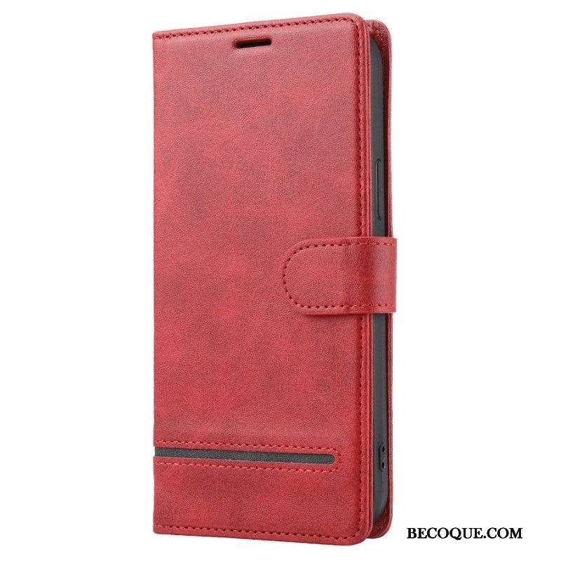 Nahkakotelo iPhone 14 Pro Line Leather Effect