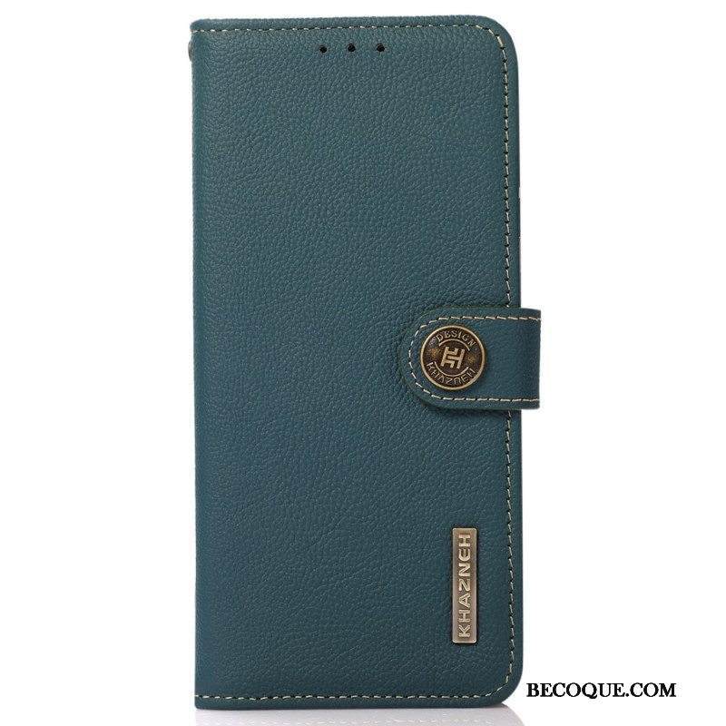 Nahkakotelo iPhone 14 Pro Max Khazneh Rfid Aitoa Nahkaa