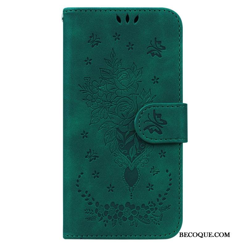 Nahkakotelo iPhone 16 Strap Roses