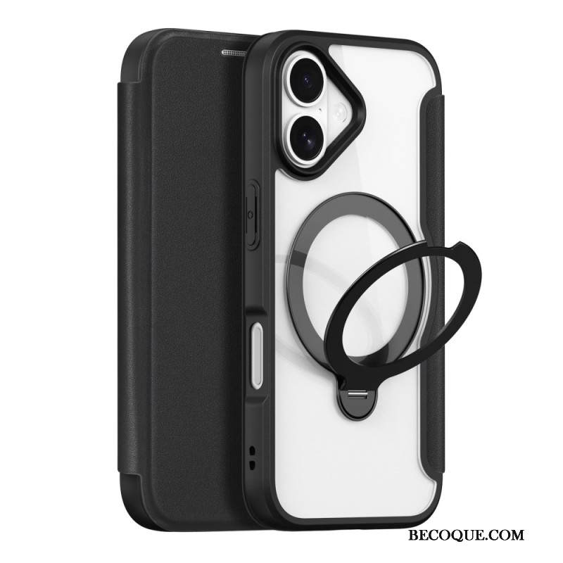 Nahkakotelo iPhone 17 Magsafe Skin X Pro -sarja Dux Ducis -jalustalla Suojakuori