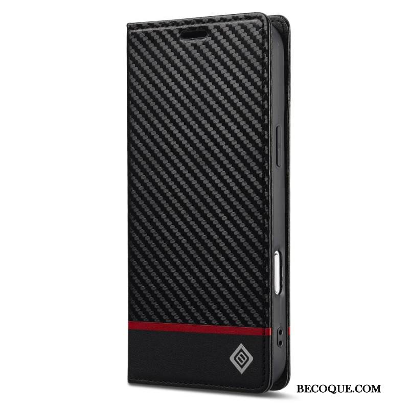 Nahkakotelo iPhone 17 Pro Lc.imeeke Hiilikuitu