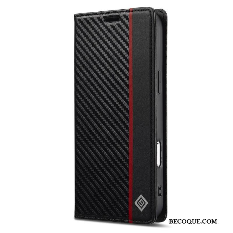 Nahkakotelo iPhone 17 Pro Lc.imeeke Hiilikuitu