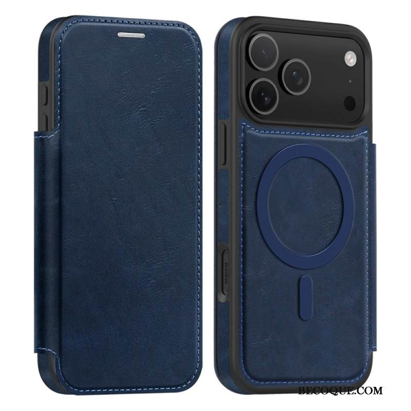 Nahkakotelo iPhone 17 Pro Magsafe-yhteensopiva Rfid-korttikotelo