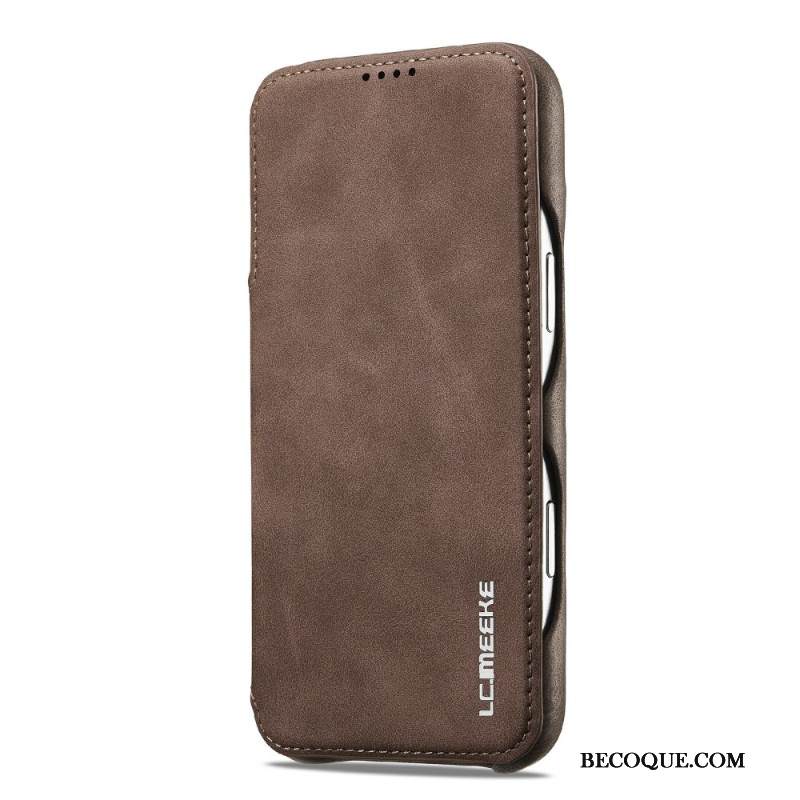 Nahkakotelo iPhone 17 Pro Max Lc.imeeke Mokkanahkakuvioinen Suojakuori Suojakuori