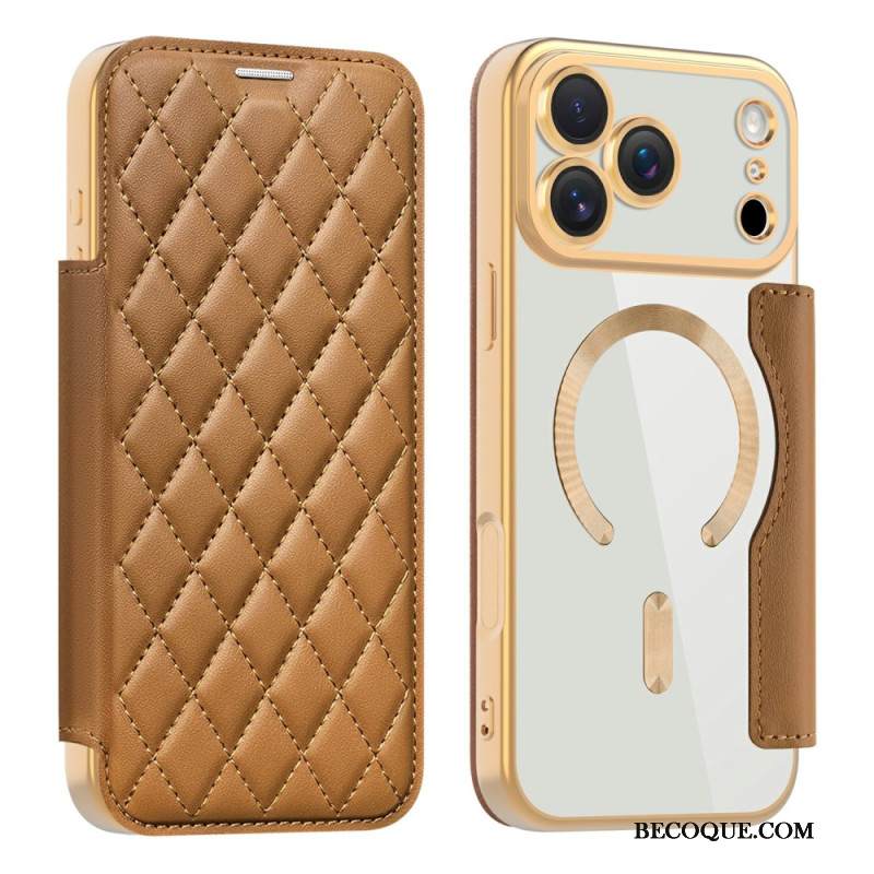 Nahkakotelo iPhone 17 Pro Max Magsafe-yhteensopiva Tikattu