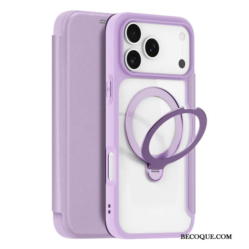 Nahkakotelo iPhone 17 Pro Puhelinkuoret Skin X Pro -sarja Dux Ducis -jalustalla