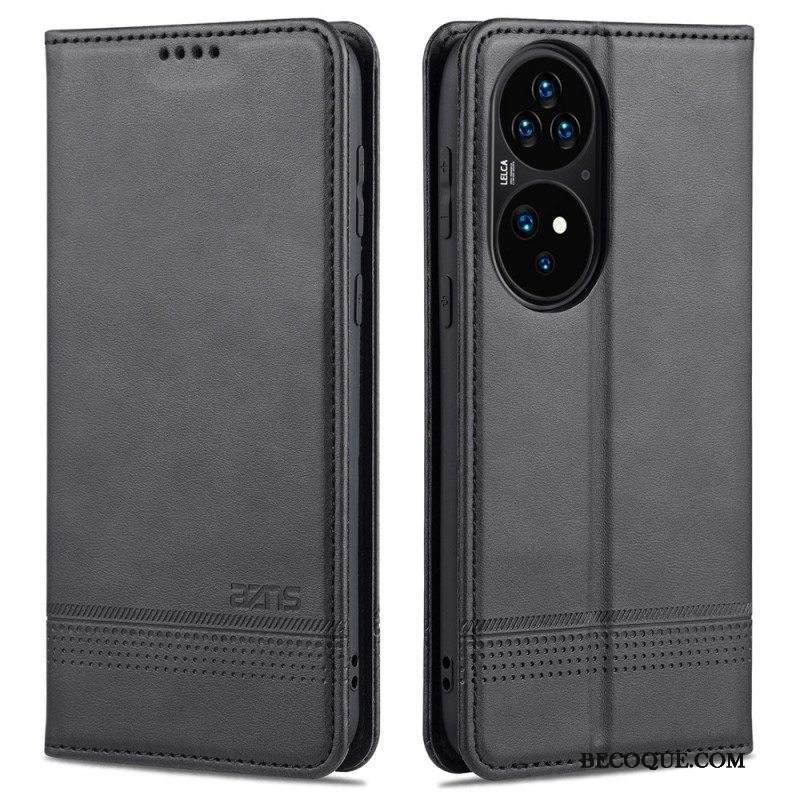 Puhelinkuoret Huawei P50 Pro Kotelot Flip Azns-nahkamuotoilu