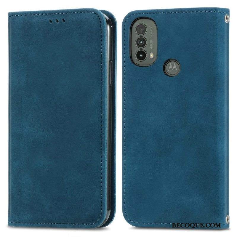Puhelinkuoret Moto E40 / E30 / E20 Kotelot Flip Skin-touch Design