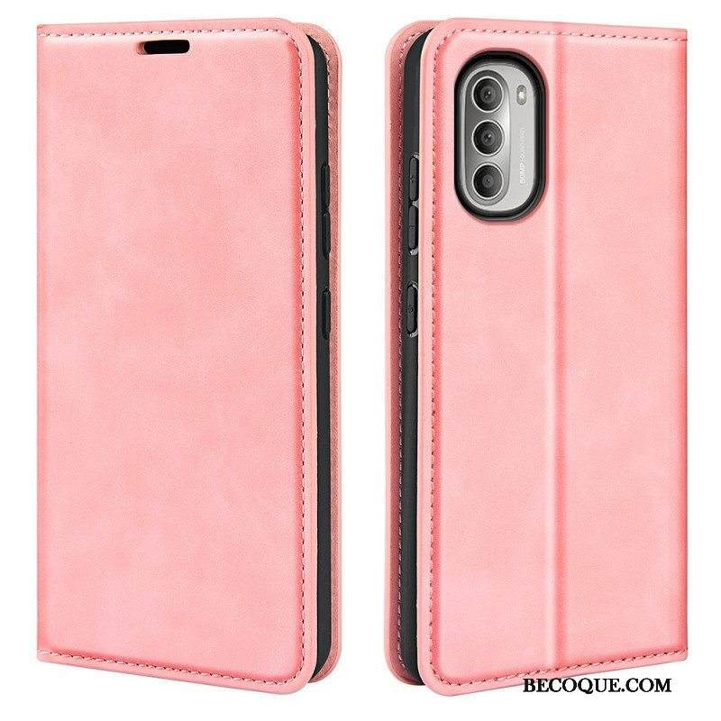 Puhelinkuoret Moto G51 5G Kotelot Flip Silkkipehmeä Nahkaefekti