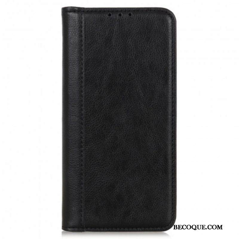 Puhelinkuoret Motorola Edge 20 Pro Kotelot Flip Litchi Split Leather -versio