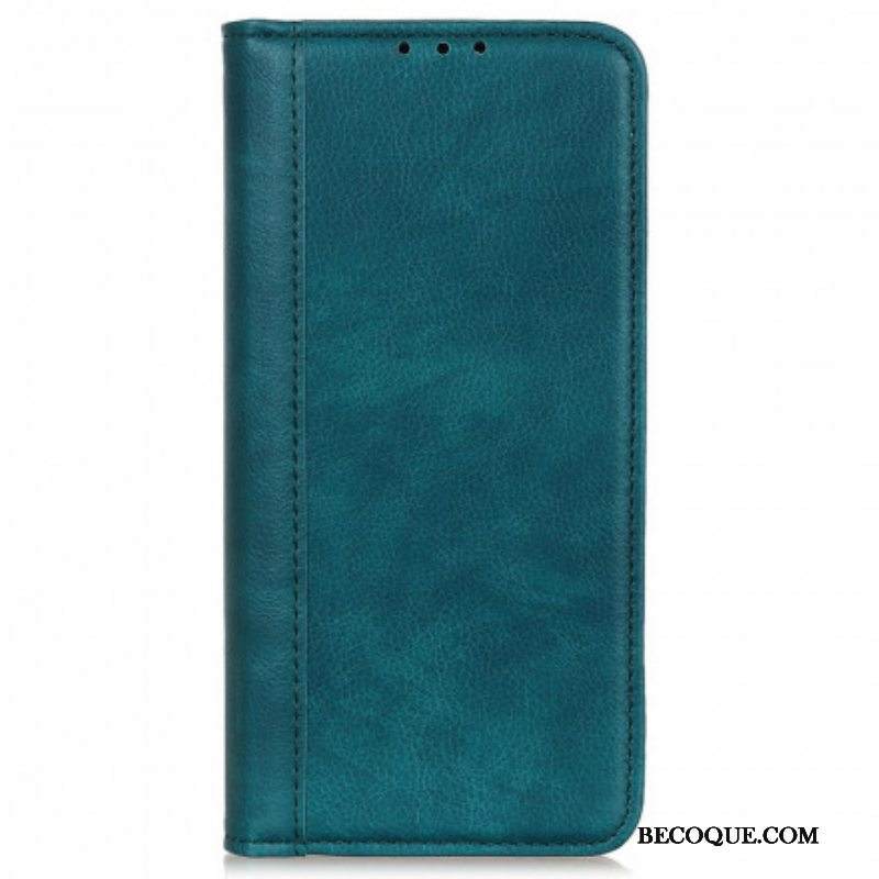 Puhelinkuoret Motorola Edge 20 Pro Kotelot Flip Litchi Split Leather -versio