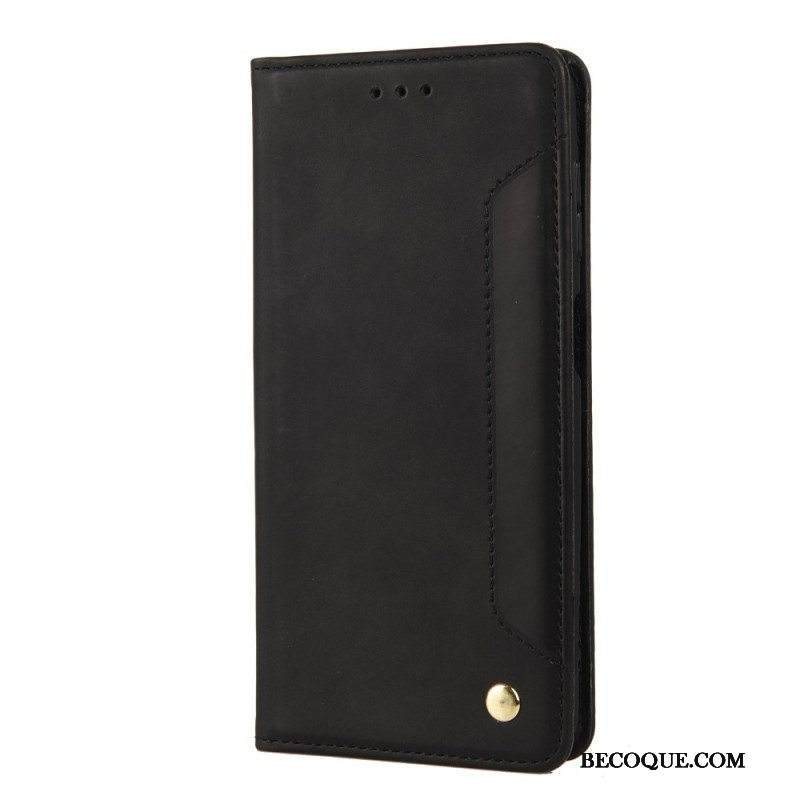 Puhelinkuoret Samsung Galaxy A13 5G / A04s Kotelot Flip Kaksisävyinen Business Leather -efekti