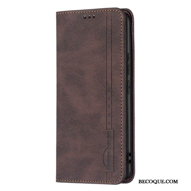 Puhelinkuoret Samsung Galaxy A53 5G Kotelot Flip Rfid Ompelu Binfen Color