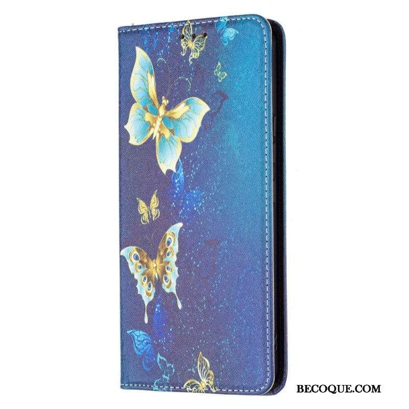 Puhelinkuoret Samsung Galaxy A53 5G Kotelot Flip Värikkäitä Perhosia