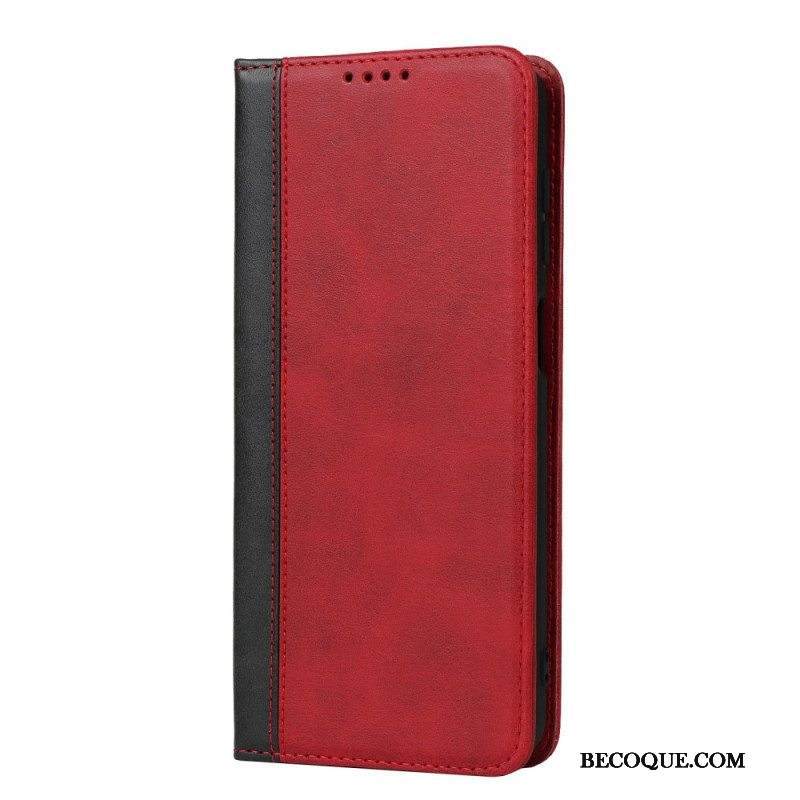 Puhelinkuoret Samsung Galaxy M12 / A12 Kotelot Flip Kaksisävyinen Nahkatyyli