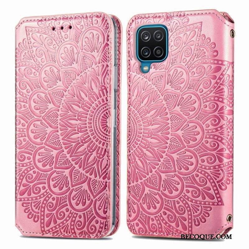Puhelinkuoret Samsung Galaxy M12 / A12 Kotelot Flip Mandala
