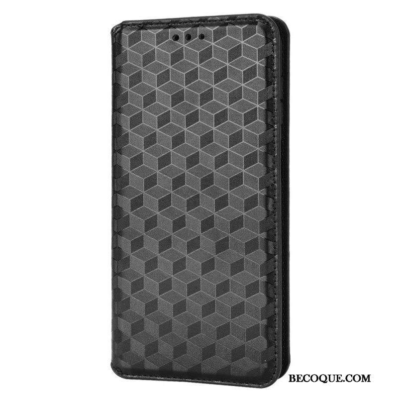 Puhelinkuoret Samsung Galaxy M23 5G Kotelot Flip 3d Cube -nahkatehoste