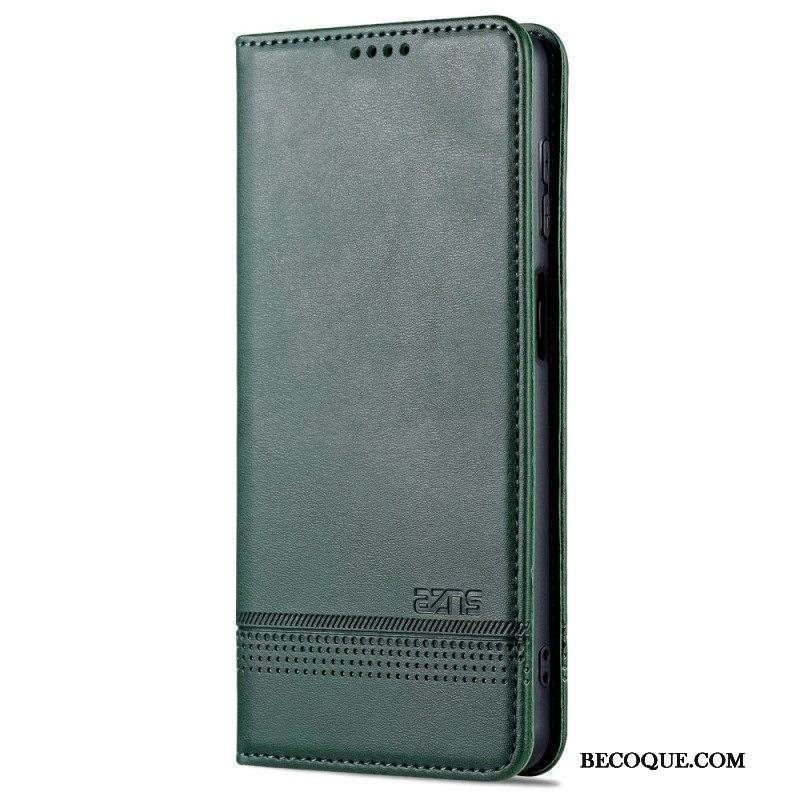 Puhelinkuoret Samsung Galaxy M52 5G Kotelot Flip Azns-nahkaefekti