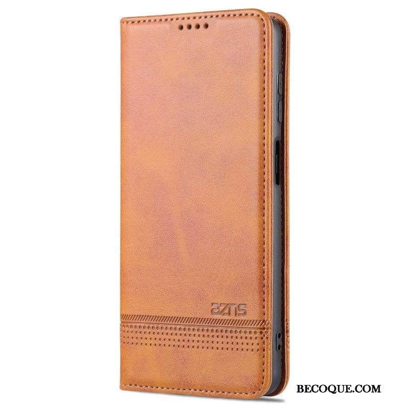 Puhelinkuoret Samsung Galaxy M52 5G Kotelot Flip Azns-nahkaefekti