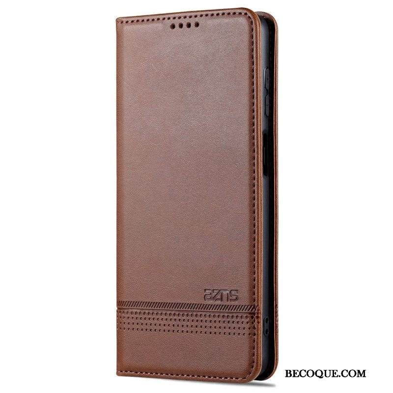 Puhelinkuoret Samsung Galaxy M52 5G Kotelot Flip Azns-nahkaefekti