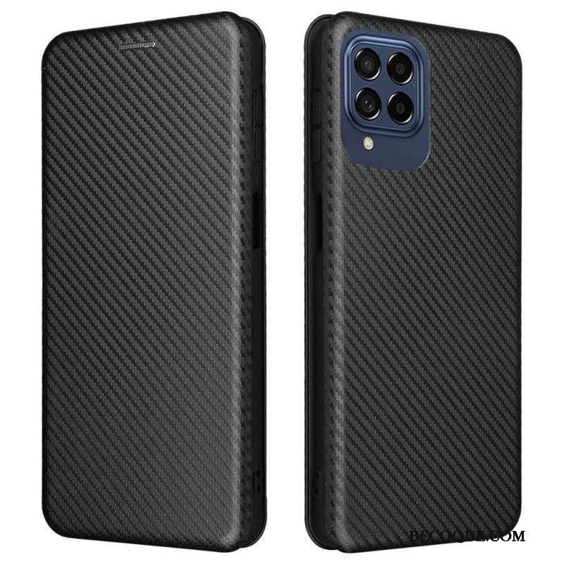 Puhelinkuoret Samsung Galaxy M53 5G Kotelot Flip Hiilikuitu