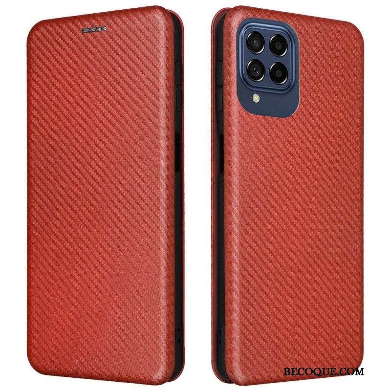 Puhelinkuoret Samsung Galaxy M53 5G Kotelot Flip Hiilikuitu