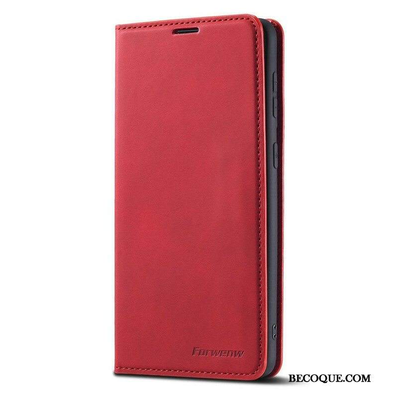 Puhelinkuoret Samsung Galaxy S21 FE Kotelot Flip Forwenw Nahkaefekti