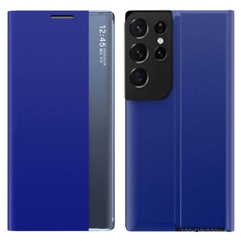 Puhelinkuoret Samsung Galaxy S21 Ultra 5G Faux Leather Texture Kangas