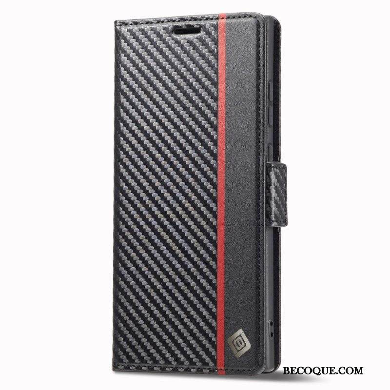 Puhelinkuoret Samsung Galaxy S23 Ultra 5G Kotelot Flip Hiilikuitu
