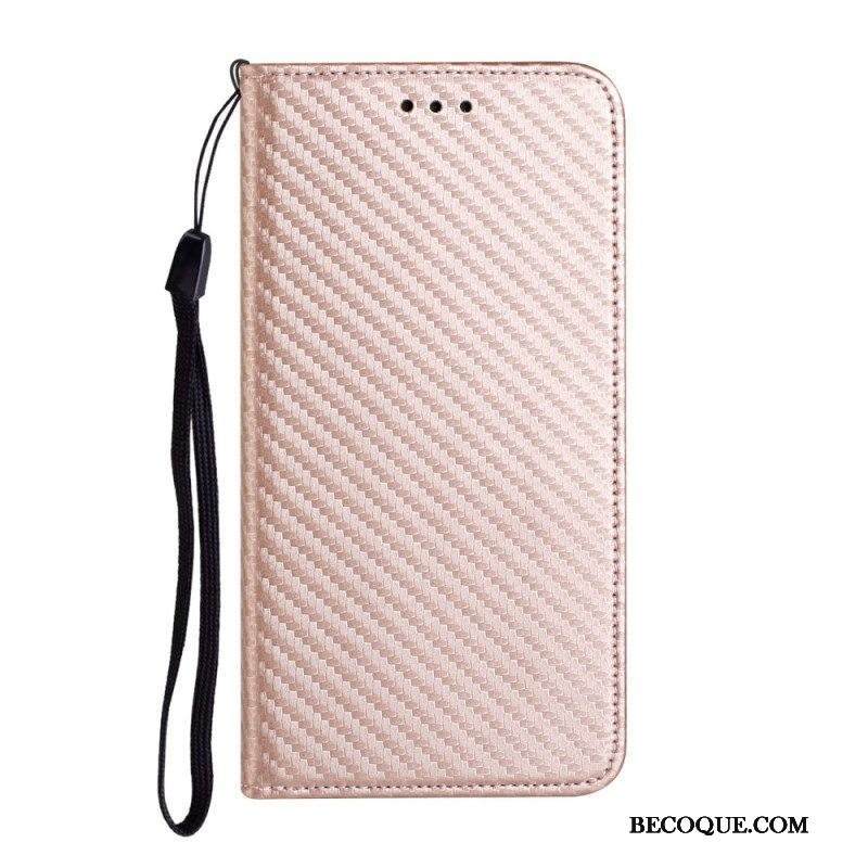 Puhelinkuoret Samsung Galaxy S23 Ultra 5G Suojaketju Kuori Kotelot Flip Strappy Carbon Fiber Style