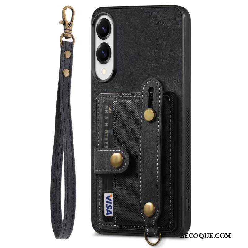 Puhelinkuoret Samsung Galaxy S25 5g Edge Retrokorttikotelo Ja Rannehihna