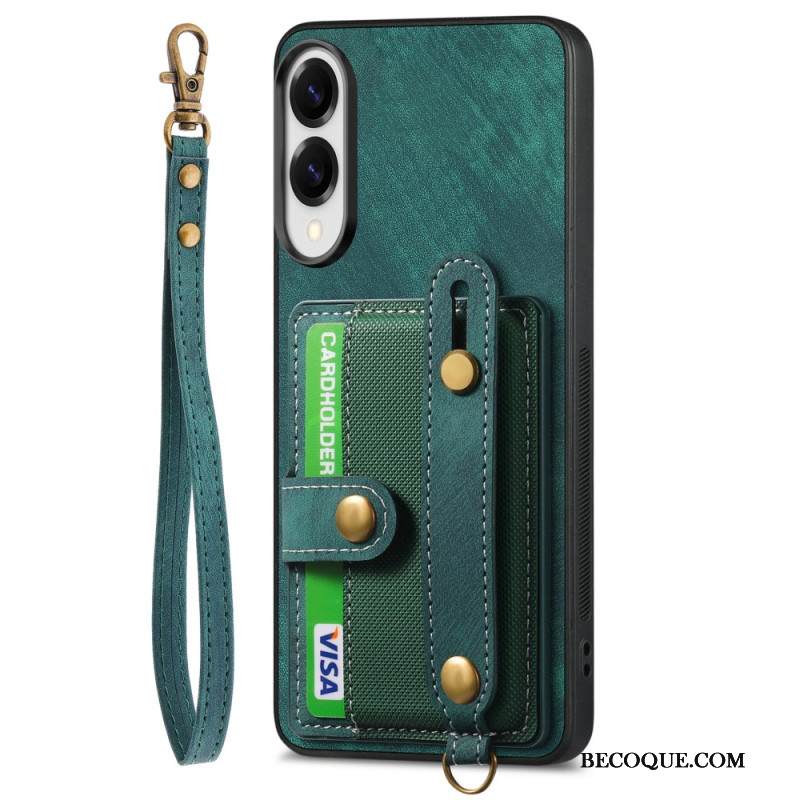 Puhelinkuoret Samsung Galaxy S25 5g Edge Retrokorttikotelo Ja Rannehihna