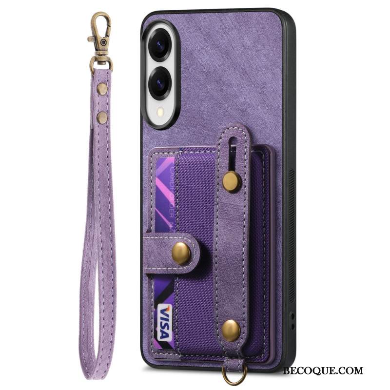 Puhelinkuoret Samsung Galaxy S25 5g Edge Retrokorttikotelo Ja Rannehihna